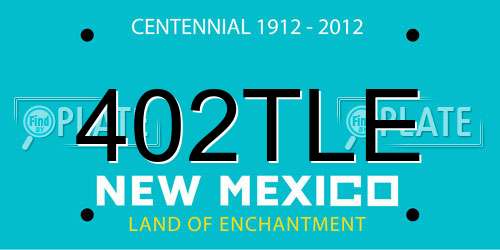 402TLE New Mexico License Plate