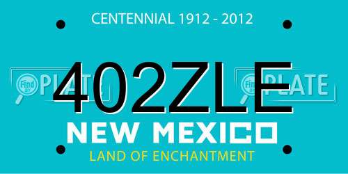 402ZLE New Mexico License Plate