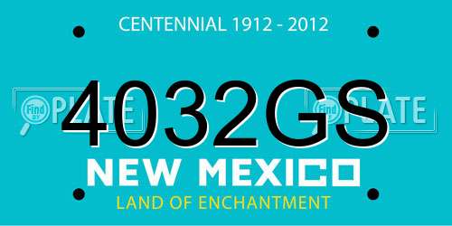 4032GS New Mexico License Plate