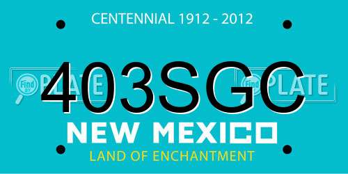 403SGC New Mexico License Plate