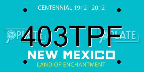 403TPF New Mexico License Plate