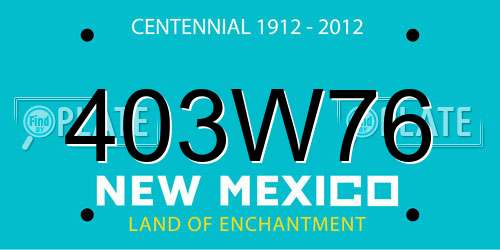 403W76 New Mexico License Plate