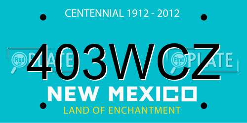 403WCZ New Mexico License Plate