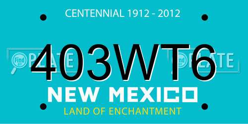 403WT6 New Mexico License Plate