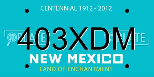 403XDM New Mexico License Plate