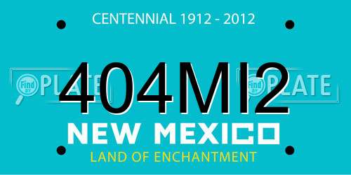 404MI2 New Mexico License Plate