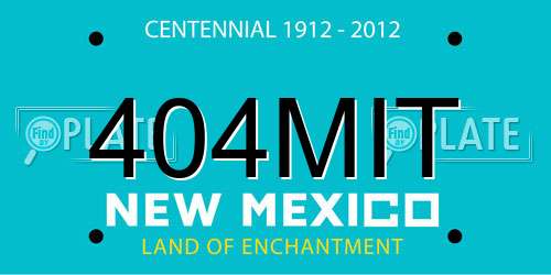 404MIT New Mexico License Plate