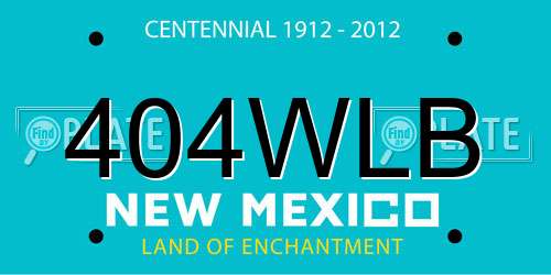 404WLB New Mexico License Plate