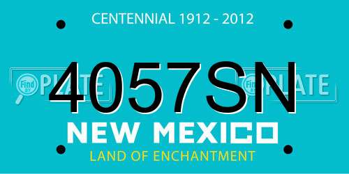 4057SN New Mexico License Plate