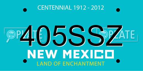 405SSZ New Mexico License Plate