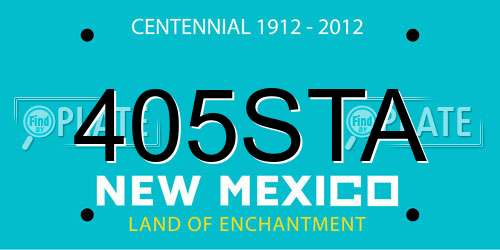 405STA New Mexico License Plate