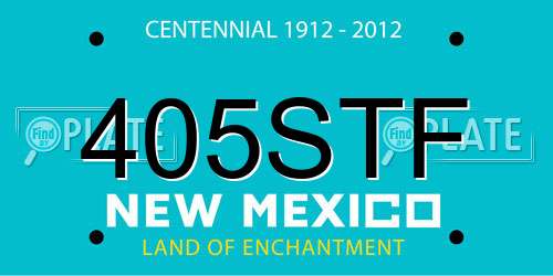 405STF New Mexico License Plate