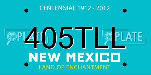 405TLL New Mexico License Plate