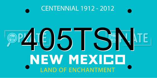 405TSN New Mexico License Plate