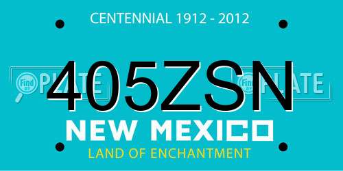 405ZSN New Mexico License Plate