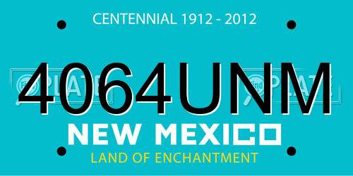 4064UNM New Mexico License Plate