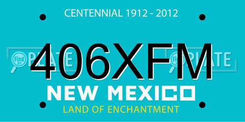406XFM New Mexico License Plate