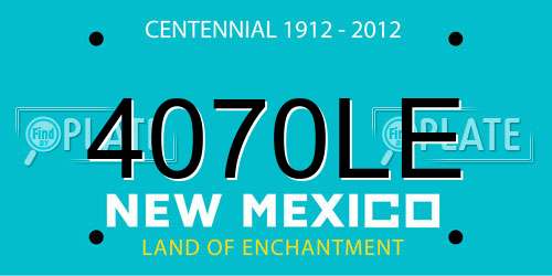 4070LE New Mexico License Plate