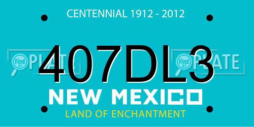 407DL3 New Mexico License Plate