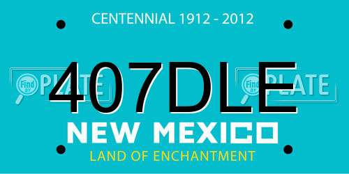 407DLE New Mexico License Plate