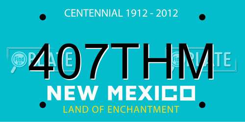 407THM New Mexico License Plate