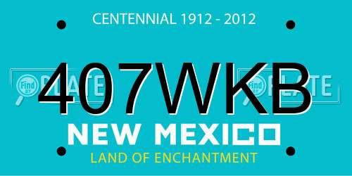 407WKB New Mexico License Plate