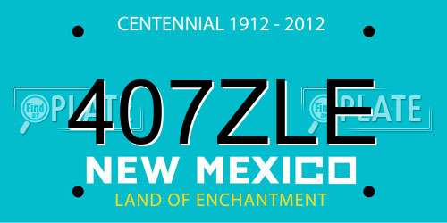 407ZLE New Mexico License Plate