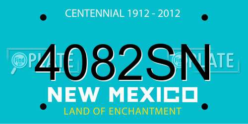 4082SN New Mexico License Plate