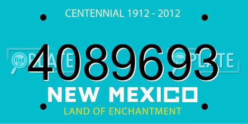 4089693 New Mexico License Plate