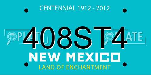 408ST4 New Mexico License Plate