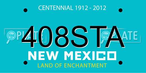 408STA New Mexico License Plate