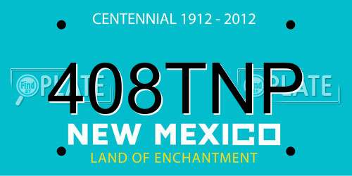 408TNP New Mexico License Plate