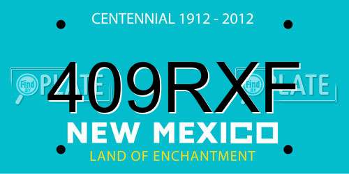 409RXF New Mexico License Plate