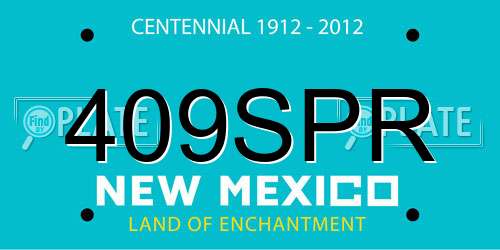 409SPR New Mexico License Plate