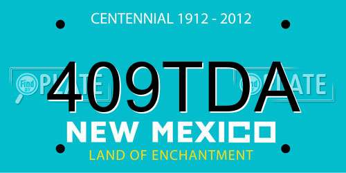 409TDA New Mexico License Plate