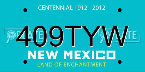 409TYW New Mexico License Plate