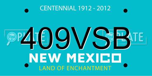 409VSB New Mexico License Plate
