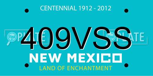 409VSS New Mexico License Plate