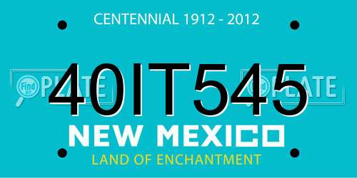 40IT545 New Mexico License Plate