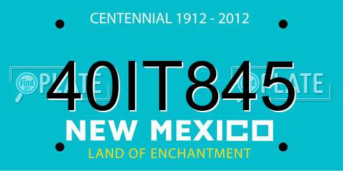 40IT845 New Mexico License Plate