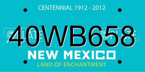 40WB658 New Mexico License Plate