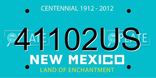 41102US New Mexico License Plate