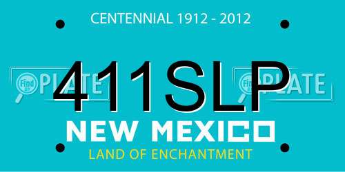411SLP New Mexico License Plate
