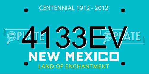 4133EV New Mexico License Plate