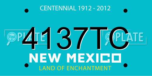 4137TC New Mexico License Plate
