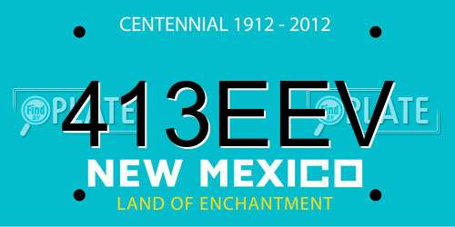 413EEV New Mexico License Plate