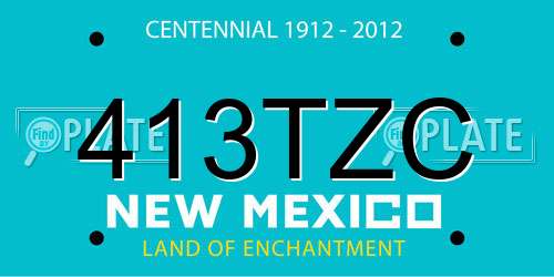 413TZC New Mexico License Plate