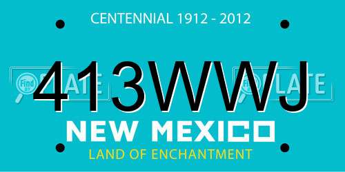413WWJ New Mexico License Plate