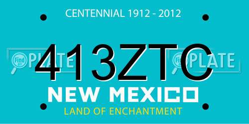 413ZTC New Mexico License Plate