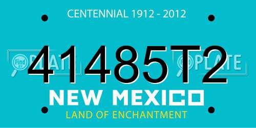 41485T2 New Mexico License Plate